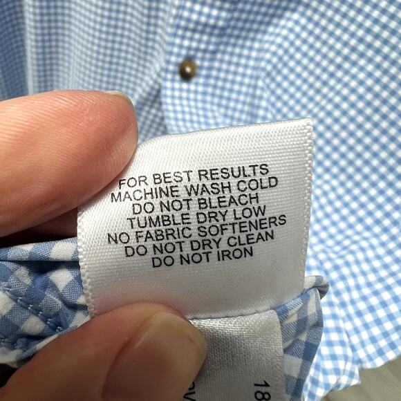 Peter Millar Gulf Vented Boat Fishing UPF Sun Shirt Button Down Gingham XL - Picture 9 of 10